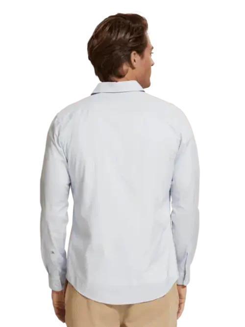 Scotch & Soda 175474: Essential poplin shirt , Shirt blue - Image 8