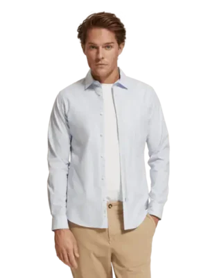 Scotch & Soda 175474: Essential poplin shirt , Shirt blue