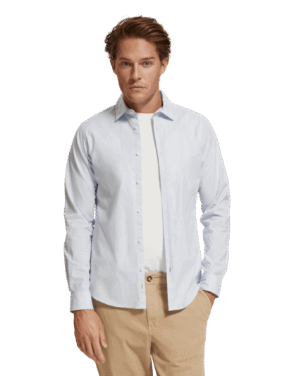 Scotch & Soda 175474: Essential poplin shirt , Shirt blue