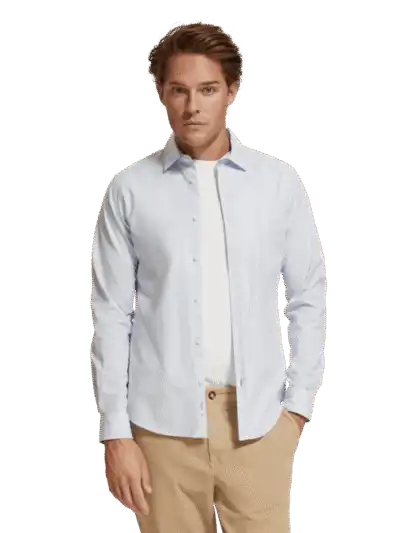 Scotch & Soda 175474: Essential poplin shirt , Shirt blue