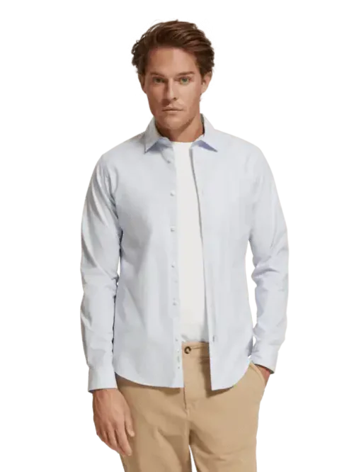 Scotch & Soda 175474: Essential poplin shirt , Shirt blue
