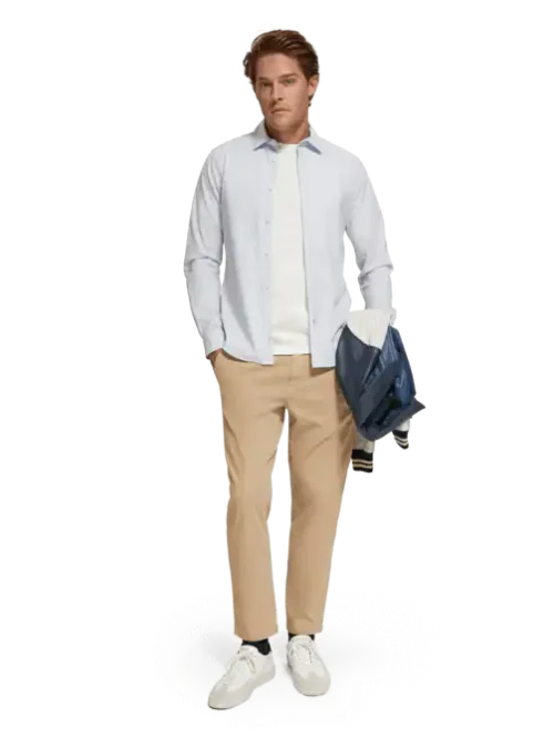 Scotch & Soda 175474: Essential poplin shirt , Shirt blue - Image 7