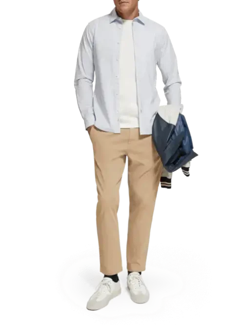 Scotch & Soda 175474: Essential poplin shirt , Shirt blue - Image 3