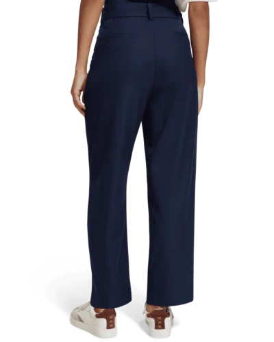 Alternative view of Scotch & Soda 176391 : High rise straight leg trousers, Navy blue