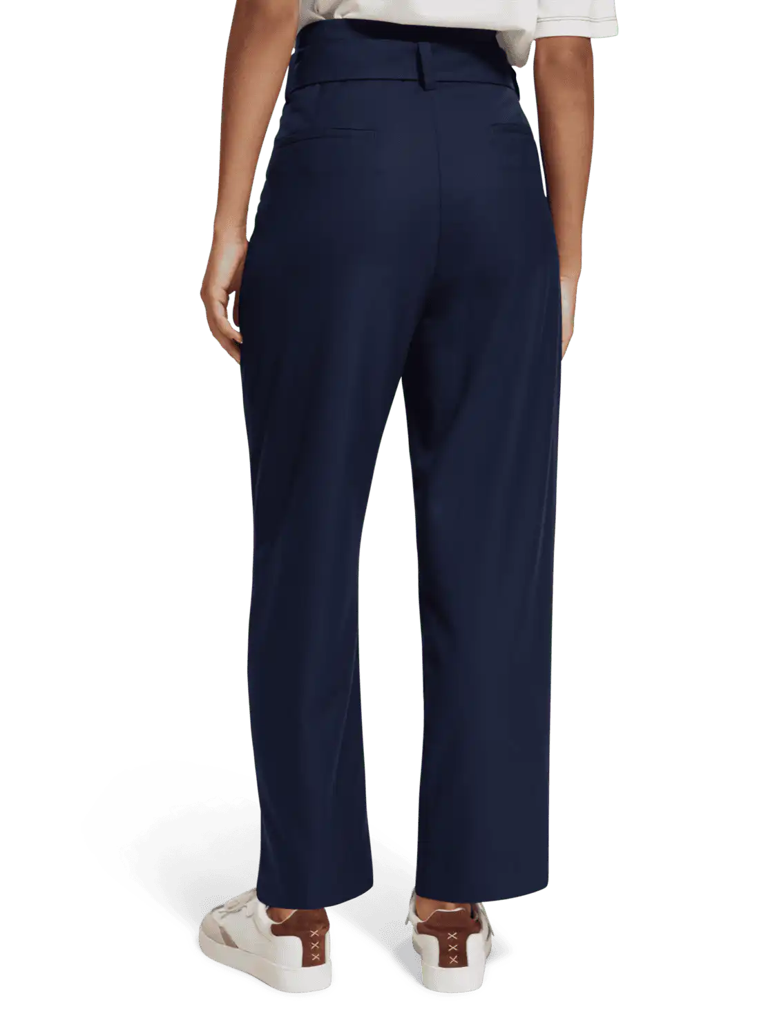 Scotch & Soda 176391 : High rise straight leg trousers, Navy blue - Image 2