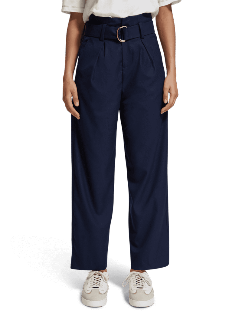 Scotch & Soda 176391 : High rise straight leg trousers, Navy blue