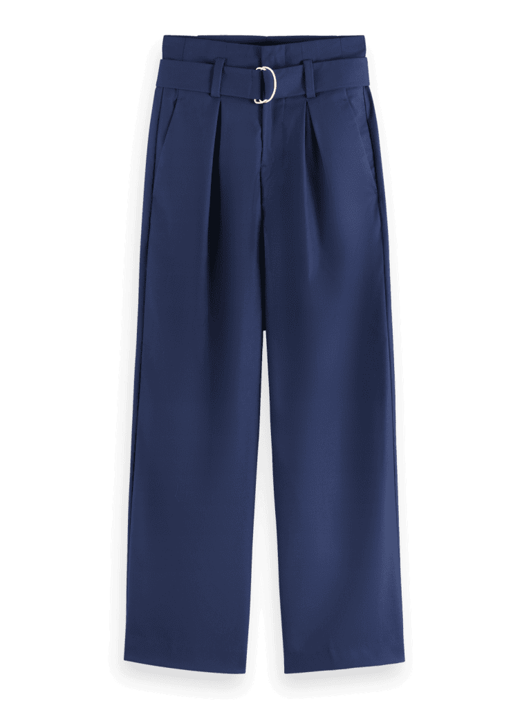 Scotch & Soda 176391 : High rise straight leg trousers, Navy blue - Image 7