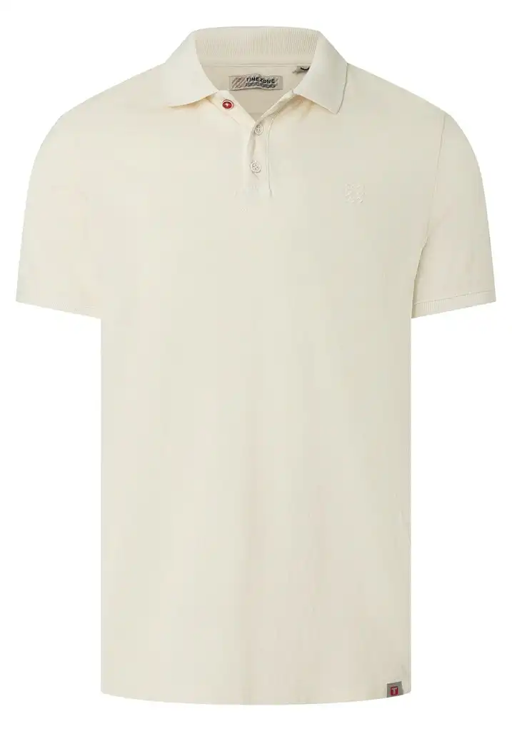 Timezone - Tonal striped polo shirt, ecru - Image 2