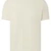 Timezone - Tonal striped polo shirt, ecru - Image 4