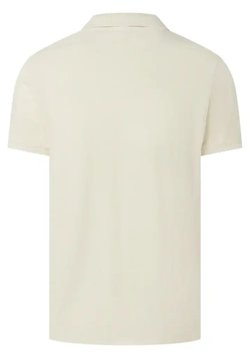 Timezone - Tonal striped polo shirt, ecru - Image 4