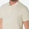 Timezone - Tonal striped polo shirt, ecru - Image 3