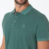 Timezone - Tonal striped polo shirt, jasper green