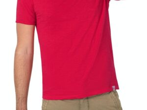 Timezone - Ripped basic t-shirt, light red