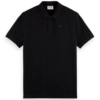 Scotch & Soda 179001 : Essential Cotton Pique Polo, Black