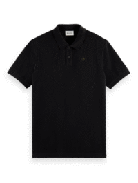 Scotch & Soda 179001 : Essential Cotton Pique Polo, Black