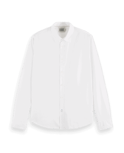 Scotch & Soda 179006: Essential Solid slim fit shirt, White