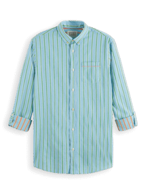 Scotch & Soda 175700: Dobby Stripe Roll-up sleeves