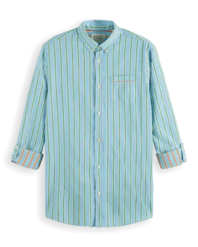 Scotch & Soda 175700: Dobby Stripe Roll-up sleeves