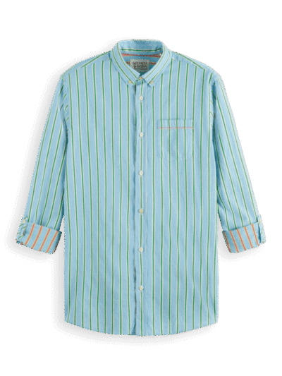 Scotch & Soda 175700: Dobby Stripe Roll-up sleeves