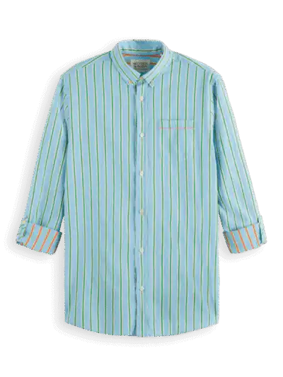 Scotch & Soda 175700: Dobby Stripe Roll-up sleeves