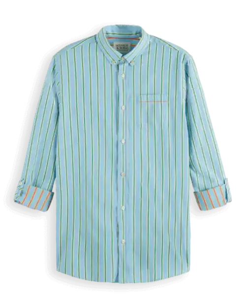 Scotch & Soda 175700: Dobby Stripe Roll-up sleeves