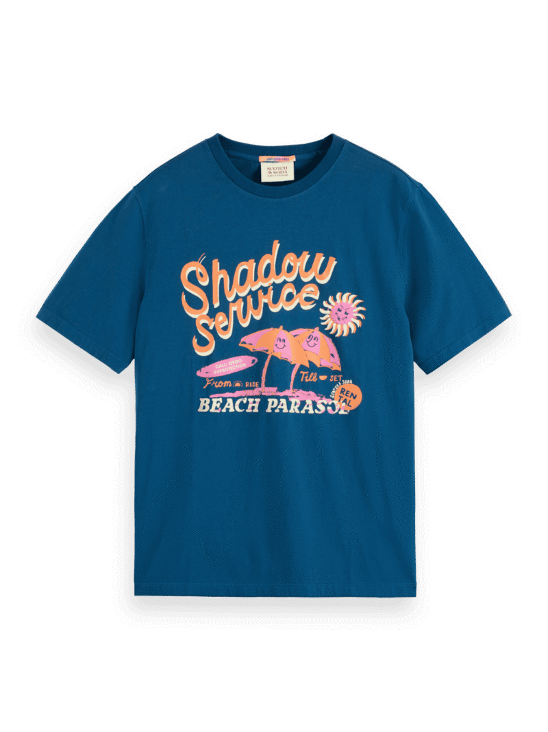 Scotch & Soda 175636: Front Artwork T-shirt,harbour teal