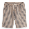 Scotch & Soda 175743 : FAVE Cotton/linen twill bermuda, Striped