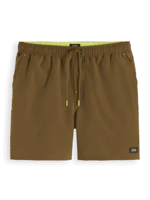 Scotch & Soda 175367 : Mid-length swim shorts, Algae
