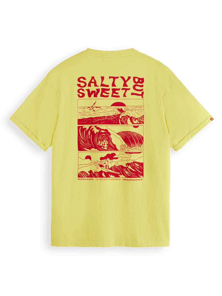 Scotch & Soda 175646: Front and Back Artwork T-shirt, lime tonic - Image 3