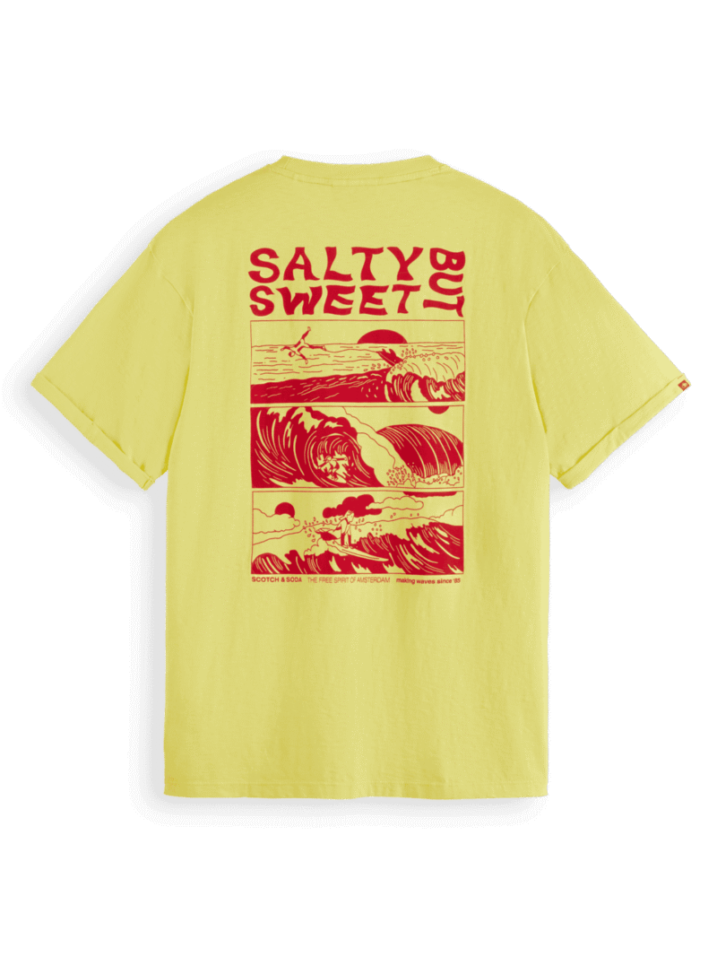 Scotch & Soda 175646: Front and Back Artwork T-shirt, lime tonic - Image 3
