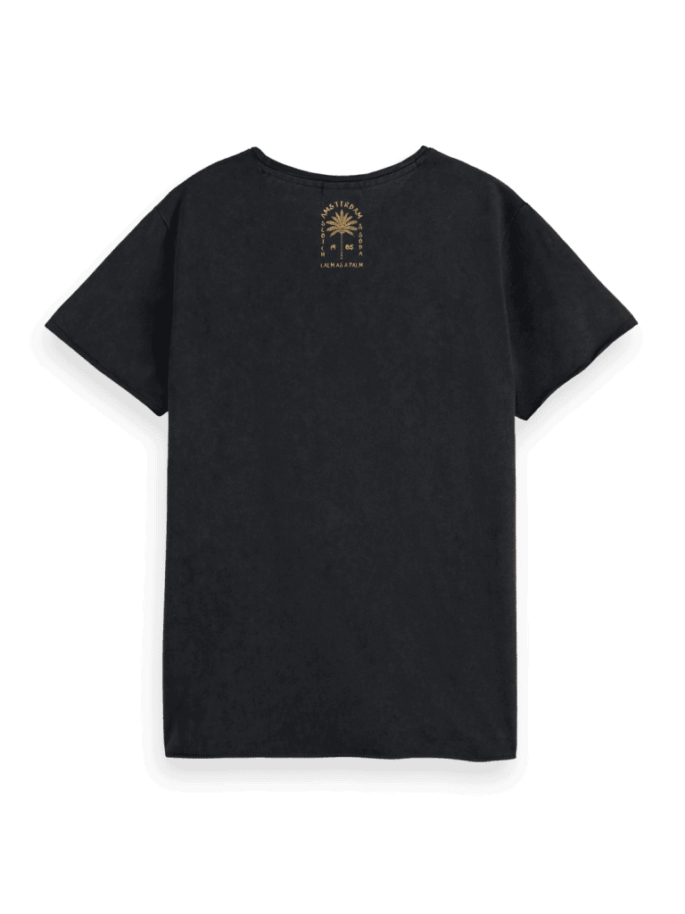 Scotch & Soda 177389 : Washed embroidery T-shirt, Antra - Image 3