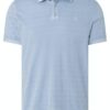 Timezone - Tonal striped polo shirt, thermal blue - Image 2