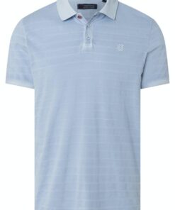 Alternative view of Timezone - Tonal striped polo shirt, thermal blue