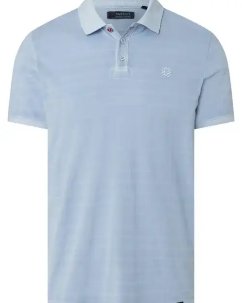 Alternative view of Timezone - Tonal striped polo shirt, thermal blue