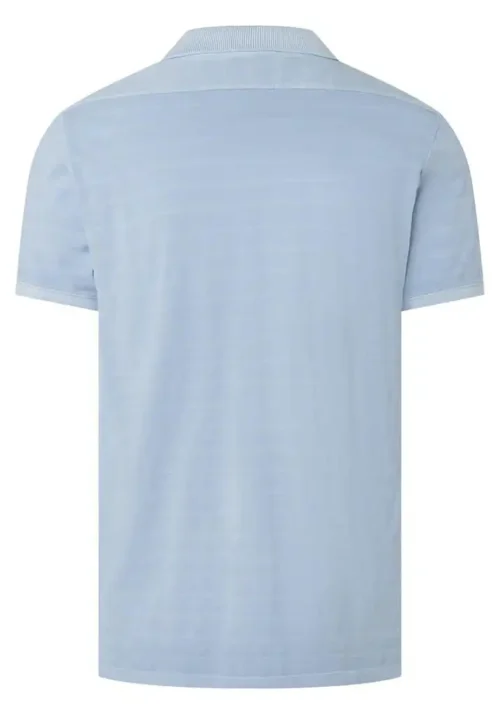 Timezone - Tonal striped polo shirt, thermal blue image2
