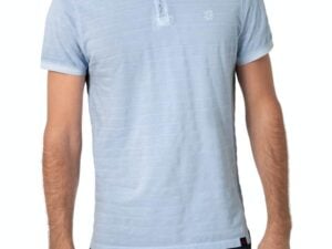 Timezone - Tonal striped polo shirt, thermal blue