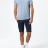 Timezone - Tonal striped polo shirt, thermal blue - Image 6