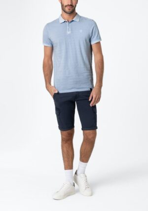 Timezone - Tonal striped polo shirt, thermal blue image4