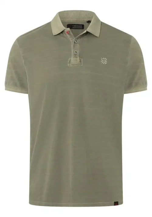 Alternative view of Timezone - Tonal striped polo shirt, army olive