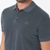 Timezone - Tonal striped polo shirt, blue graphite