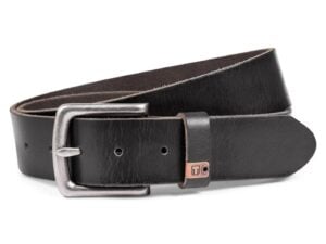 Timezone : Leather belt, black