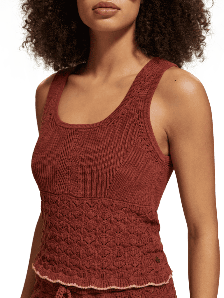 Scotch & Soda 177130 : pointelle knitted tank - Image 4