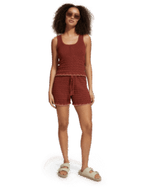 Alternative view of Scotch & Soda 177335 :  Pointelle knitted shorts, Terracotta