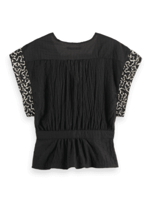Alternative view of Scotch & Soda 178881: Wrap top with sequin sleeve detail, Evening black