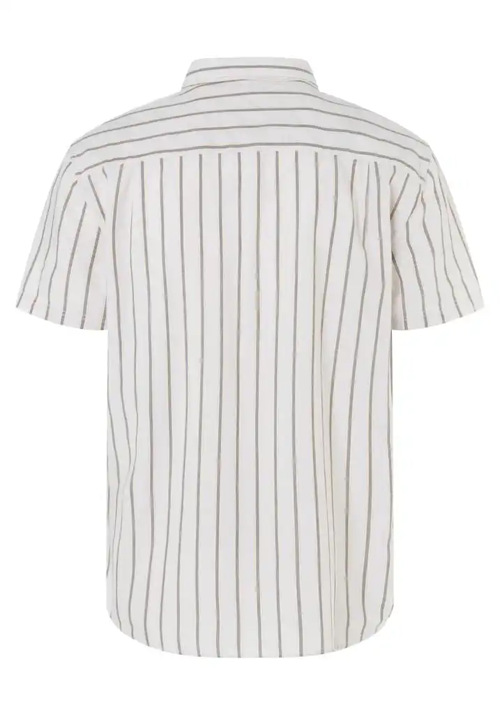 Timezone - Basic short sleeve shirt, ecru, green, yellow - Image 3