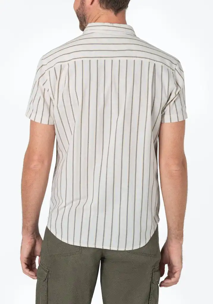 Timezone - Basic short sleeve shirt, ecru, green, yellow - Image 4