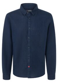 Alternative view of Timezone - Soft linen basic shirt, Navy