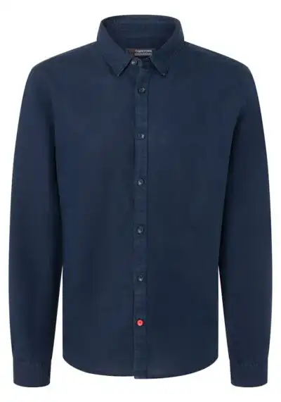 Alternative view of Timezone - Soft linen basic shirt, Navy