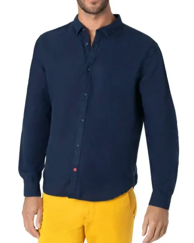 Timezone - Soft linen basic shirt, Navy