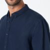Timezone - Soft linen basic shirt, Navy - Image 3